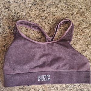 PINK sports bra in purple